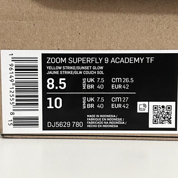 Nike Zoom Mercurial Superfly 9 Academy TF “Lucent Pack” Men’s Size 8.5 Turf Shoe - Picture 8 of 8